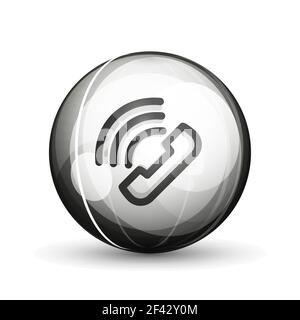 Phone support call center button. Phone support call center button, web icon design Stock Vector