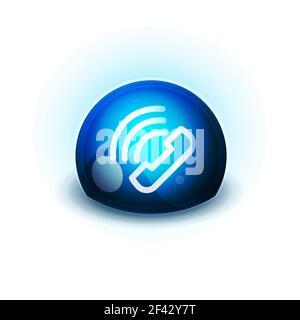 Phone support call center button. Phone support call center button, web icon design Stock Vector