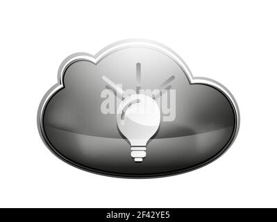 Light bulb, new idea concept web button. Light bulb, new idea concept web button, vector illustration Stock Vector