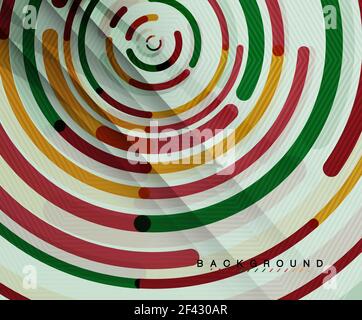 Circular lines, circles, geometric abstract background. Circular lines circles, geometric abstract background. Vector illustration Stock Vector