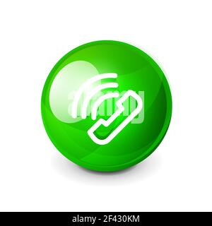 Phone support call center button. Phone support call center button, web icon design Stock Vector