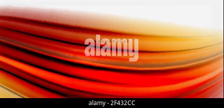 Blurred fluid colors background, abstract waves lines, vector illustration. Blurred red and orange fluid colors background, abstract waves lines, mixing colours with light effects on light backdrop. Vector artistic illustration for presentation, app wallpaper, banner or posters Stock Vector