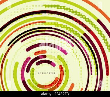 Circular lines, circles, geometric abstract background. Circular lines circles, geometric abstract background. Vector illustration Stock Vector