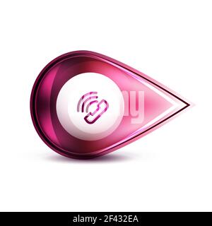 Phone support call center button. Phone support call center button, web icon design Stock Vector