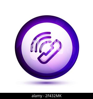 Phone support call center button. Phone support call center button, web icon design Stock Vector