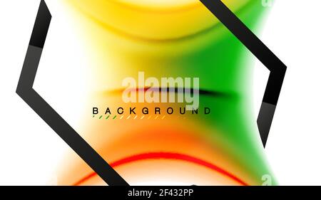 Swirl fluid flowing colors motion effect, holographic abstract background. Swirl fluid flowing colors motion effect, holographic abstract background. Vector illustration Stock Vector
