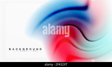 Swirl fluid flowing colors motion effect, holographic abstract background. Swirl fluid flowing colors motion effect, holographic abstract background. Vector illustration Stock Vector