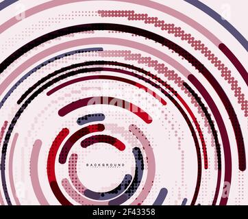 Circular lines, circles, geometric abstract background. Circular lines circles, geometric abstract background. Vector illustration Stock Vector