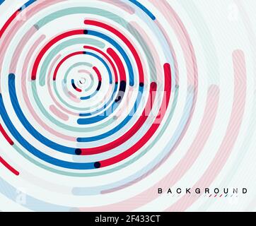 Circular lines, circles, geometric abstract background. Circular lines circles, geometric abstract background. Vector illustration Stock Vector