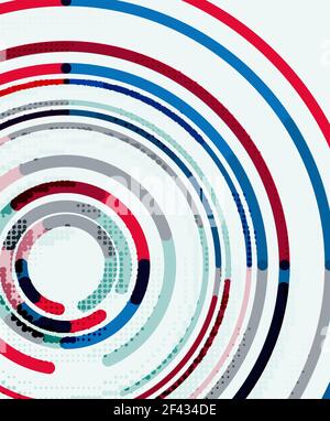 Circular lines, circles, geometric abstract background. Circular lines circles, geometric abstract background. Vector illustration Stock Vector