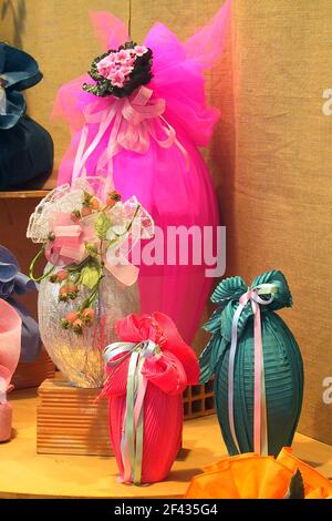 Easter egg homemade packed Stock Photo