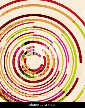 Circular lines, circles, geometric abstract background. Circular lines circles, geometric abstract background. Vector illustration Stock Vector