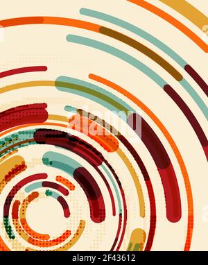 Circular lines, circles, geometric abstract background. Circular lines circles, geometric abstract background. Vector illustration Stock Vector