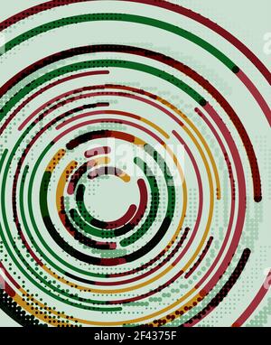 Circular lines, circles, geometric abstract background. Circular lines circles, geometric abstract background. Vector illustration Stock Vector