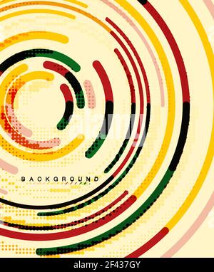 Circular lines, circles, geometric abstract background. Circular lines circles, geometric abstract background. Vector illustration Stock Vector