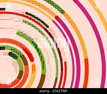 Circular lines, circles, geometric abstract background. Circular lines circles, geometric abstract background. Vector illustration Stock Vector