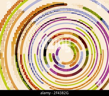 Circular lines, circles, geometric abstract background. Circular lines circles, geometric abstract background. Vector illustration Stock Vector