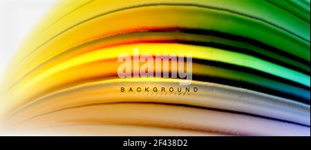 Blurred fluid colors background, abstract waves lines, vector illustration. Blurred fluid colors background, abstract waves lines, mixing colours with light effects on light backdrop. Vector artistic illustration for presentation, app wallpaper, banner or posters Stock Vector