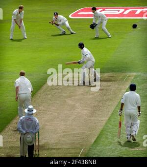 2ND TEST ENGLAND V INDIA AT TRENT BRIDGE 8/8/2002 PICTURE DAVID ASHDOWN.TEST CRICKET TRENT BRIDGE Stock Photo