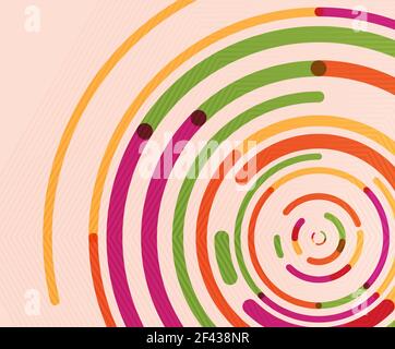 Circular lines, circles, geometric abstract background. Circular lines circles, geometric abstract background. Vector illustration Stock Vector