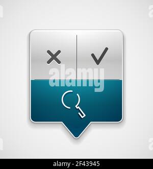 Search magnifyier web button, magnify icon. Modern magnifying glass sign, web site design or mobile app. Search magnifyier web button, magnify icon. Modern magnifying glass sign, web site design or mobile app. Vector illustration Stock Vector