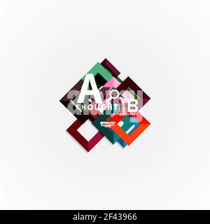 Abstract geometric option infographic banners, a b c steps process. Abstract geometric option infographic banners, a b c steps process. Vector illustration Stock Vector