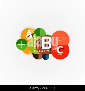 Abstract geometric option infographic banners, a b c steps process. Abstract geometric option infographic banners, a b c steps process. Vector illustration Stock Vector