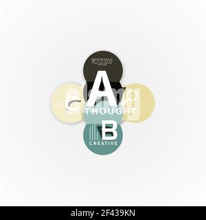 Abstract geometric option infographic banners, a b c steps process. Abstract geometric option infographic banners, a b c steps process. Vector illustration Stock Vector