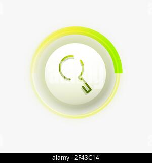 Search magnifyier web button, magnify icon. Modern magnifying glass sign, web site design or mobile app. Search magnifyier web button, magnify icon. Modern magnifying glass sign, web site design or mobile app. Vector illustration Stock Vector