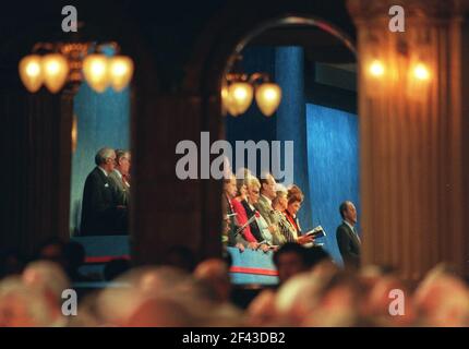 John Major MP  Prime Minister on the opening session of  Conservative Party conference 1995 in Blackpool Stock Photo