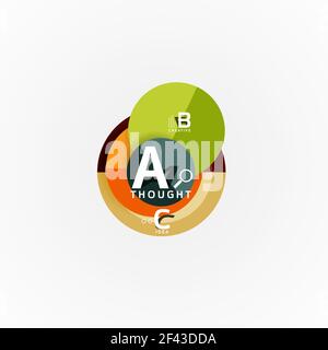 Abstract geometric option infographic banners, a b c steps process. Abstract geometric option infographic banners, a b c steps process. Vector illustration Stock Vector