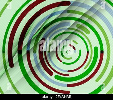 Circular lines, circles, geometric abstract background. Circular lines circles, geometric abstract background. Vector illustration Stock Vector