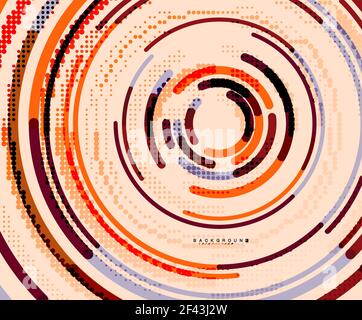 Circular lines, circles, geometric abstract background. Circular lines circles, geometric abstract background. Vector illustration Stock Vector