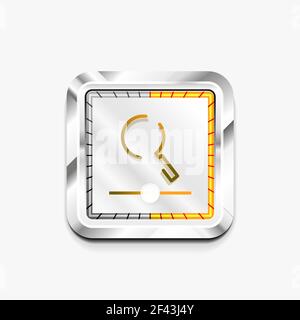 Search magnifyier web button, magnify icon. Modern magnifying glass sign, web site design or mobile app. Search magnifyier web button, magnify icon. Modern magnifying glass sign, web site design or mobile app. Vector illustration Stock Vector