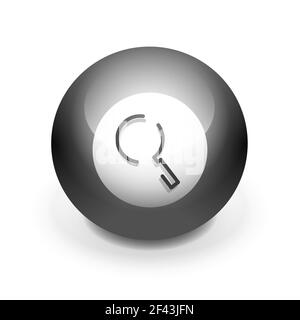 Search magnifyier web button, magnify icon. Modern magnifying glass sign, web site design or mobile app. Search magnifyier web button, magnify icon. Modern magnifying glass sign, web site design or mobile app. Vector illustration Stock Vector