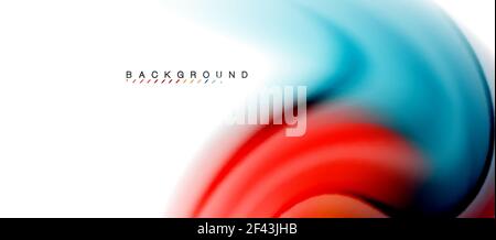 Swirl fluid flowing colors motion effect, holographic abstract background. Swirl fluid flowing colors motion effect, holographic abstract background. Vector illustration Stock Vector