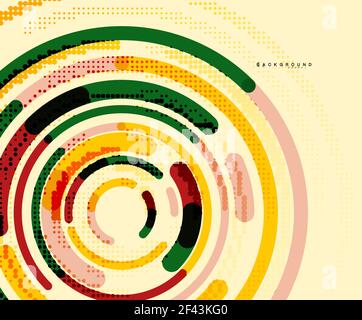Circular lines, circles, geometric abstract background. Circular lines circles, geometric abstract background. Vector illustration Stock Vector