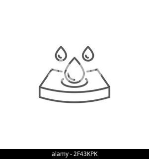 Absorption icon. Outline absorption vector icon for web design isolated on white background Stock Vector
