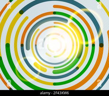 Circular lines, circles, geometric abstract background. Circular lines circles, geometric abstract background. Vector illustration Stock Vector
