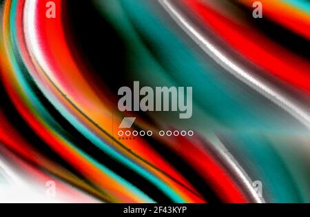 Rainbow color waves, vector blurred abstract background. Rainbow color waves, vector blurred abstract background. Vector artistic illustration for presentation, app wallpaper, banner or poster Stock Vector