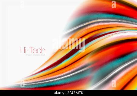 Rainbow color waves, vector blurred abstract background. Rainbow color waves, vector blurred abstract background. Vector artistic illustration for presentation, app wallpaper, banner or poster Stock Vector