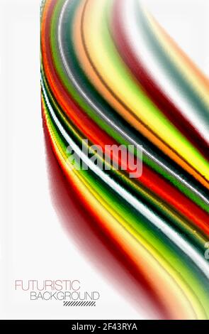 Rainbow color waves, vector blurred abstract background. Rainbow color waves, vector blurred abstract background. Vector artistic illustration for presentation, app wallpaper, banner or poster Stock Vector