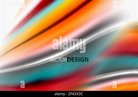 Rainbow color waves, vector blurred abstract background. Rainbow color waves, vector blurred abstract background. Vector artistic illustration for presentation, app wallpaper, banner or poster Stock Vector