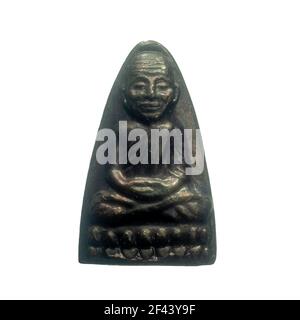 Luang Pu Thuat , Amulet from Wat Chang Hai. Pattani Province, Thailand. Stock Photo