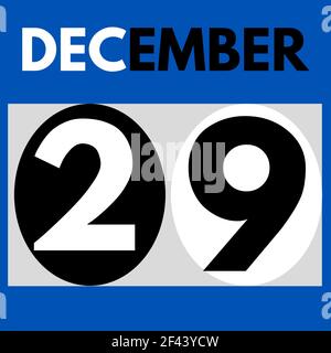 December 29 . Modern daily calendar icon .date ,day, month .calendar for the month of December Stock Photo