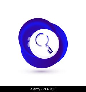 Search magnifyier web button, magnify icon. Modern magnifying glass sign, web site design or mobile app. Search magnifyier web button, magnify icon. Modern magnifying glass sign, web site design or mobile app. Vector illustration Stock Vector