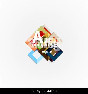 Abstract geometric option infographic banners, a b c steps process. Abstract geometric option infographic banners, a b c steps process. Vector illustration Stock Vector