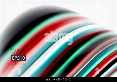 Rainbow color waves, vector blurred abstract background. Rainbow color waves, vector blurred abstract background. Vector artistic illustration for presentation, app wallpaper, banner or poster Stock Vector