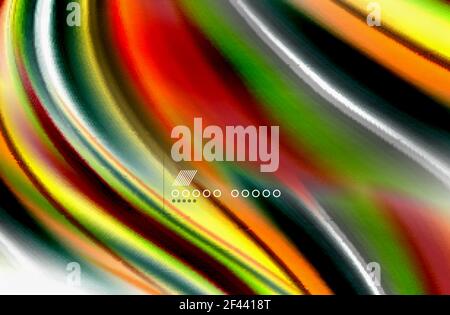 Rainbow color waves, vector blurred abstract background. Rainbow color waves, vector blurred abstract background. Vector artistic illustration for presentation, app wallpaper, banner or poster Stock Vector
