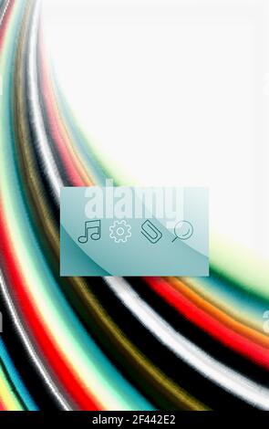 Rainbow color waves, vector blurred abstract background. Rainbow color waves, vector blurred abstract background. Vector artistic illustration for presentation, app wallpaper, banner or poster Stock Vector